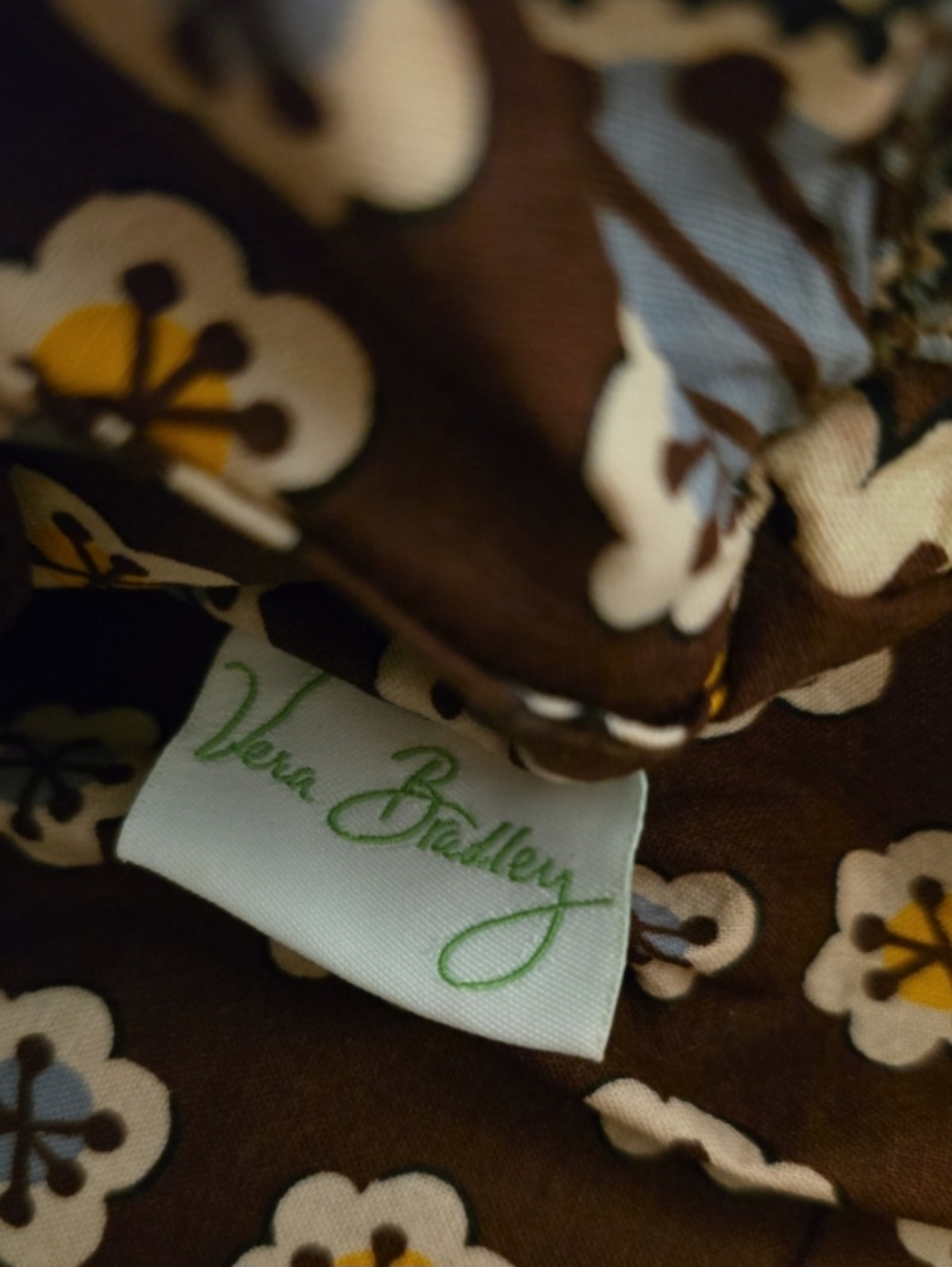 Vera Bradley Slate Blooms Bag. - Picture 6 of 7